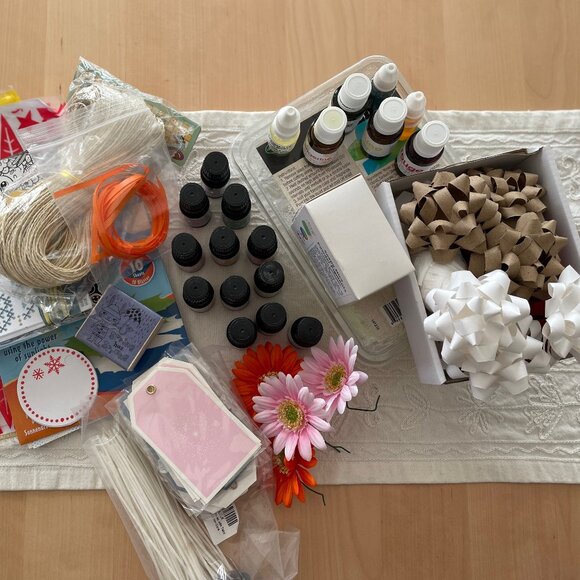 Big Box of Craft Supplies - pigments, stickers, dyes, wicks, fragrance, tags - Picture 2 of 14